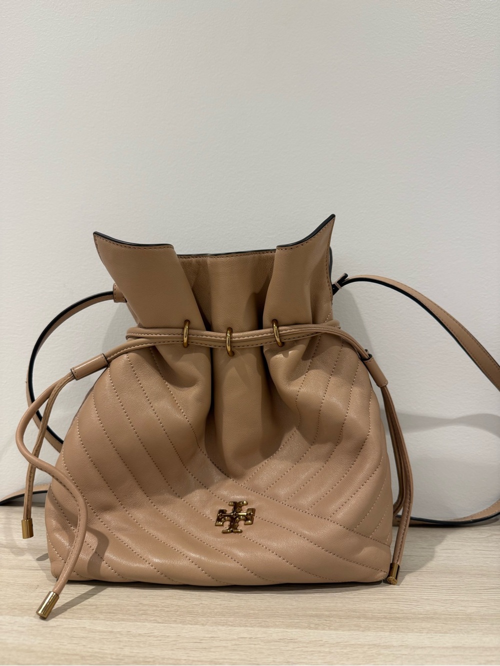 Tory Burch Kira Chevron Drawstring Bucket